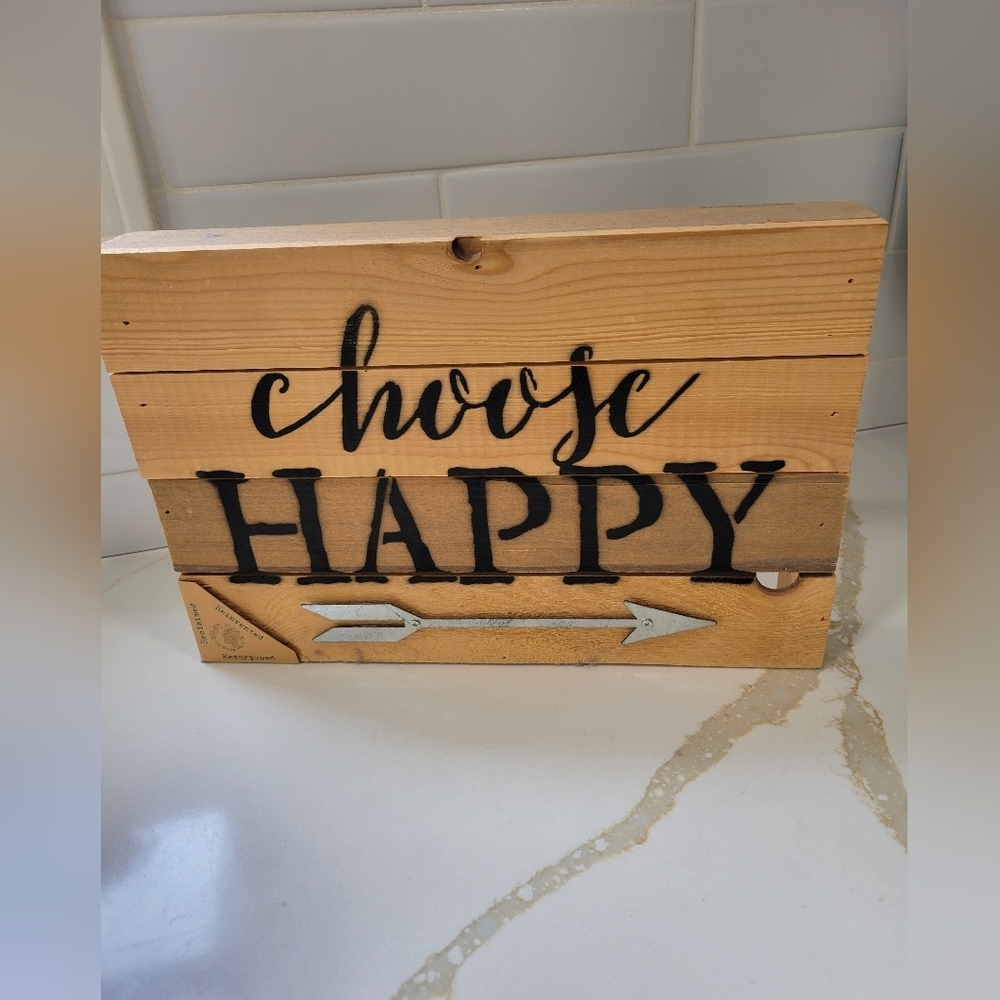 Wood sign/Choose Happy